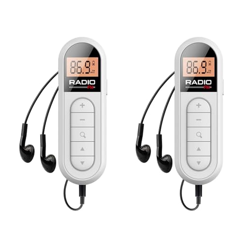 GNURBDILFO 2X Mini-UKW-Radio, 300 MAh, Wiederaufladbar, Tragbar, 76-108 MHz, mit Hintergrundbeleuchtung, LCD-Display, Kabelgebundener 3,5-Mm-KopfhöRer GNURBDILFO 2X Mini-UKW-Radio, 300 MAh, Wiederaufladbar, Tragbar, 76-108 MHz, mit Hintergrundbeleuchtung, LCD-Display, Kabelgebundener 3,5-Mm-KopfhöRer von GNURBDILFO