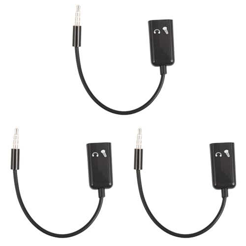 GNURBDILFO 3Stück 3,5 mm Stereo Audio Splitter Stecker auf Kopfhoerer Headset + Mikrofon Adapter Paare Drehen Kabelbaum Stecker GNURBDILFO 3Stück 3,5 mm Stereo Audio Splitter Stecker auf Kopfhoerer Headset + Mikrofon Adapter Paare Drehen Kabelbaum Stecker von GNURBDILFO