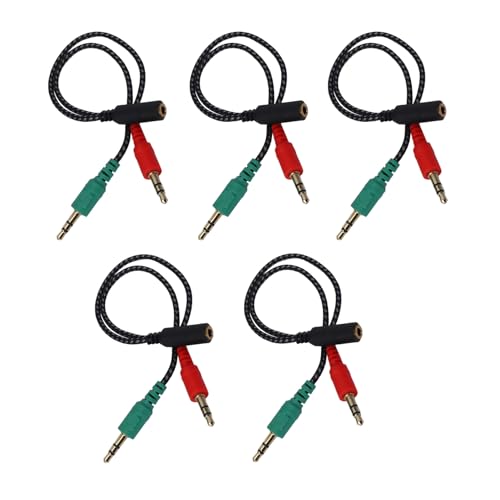 GNURBDILFO 5X Kopfhoerer-Splitter Fuer Computer, Kopfhoerer-Adapter Fuer PC Audio & Mic, 3,5 mm Buchse auf Dual 3,5 mm Stecker GNURBDILFO 5X Kopfhoerer-Splitter Fuer Computer, Kopfhoerer-Adapter Fuer PC Audio & Mic, 3,5 mm Buchse auf Dual 3,5 mm Stecker von GNURBDILFO