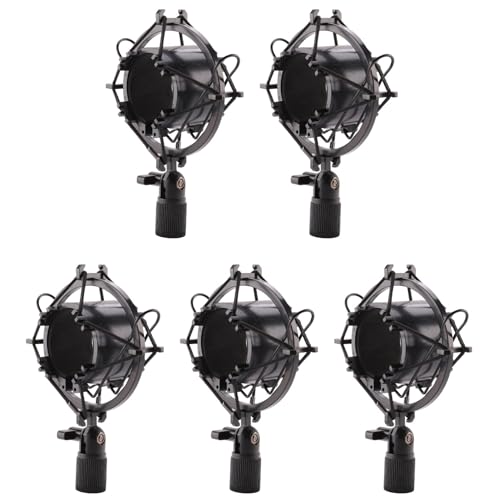 GNURBDILFO 5X Universal 3KG Ertraeglich Load Mic Mikrofon Shock Mount Clip Halter Staender Radio Studio Sound Recording Bracket Schwarz Professional GNURBDILFO 5X Universal 3KG Ertraeglich Load Mic Mikrofon Shock Mount Clip Halter Staender Radio Studio Sound Recording Bracket Schwarz Professional von GNURBDILFO