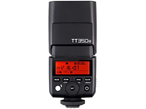 Godox Blitzgerät TT350N Systemblitzgerät für Nikon Kameras, Schwarz von GODOX