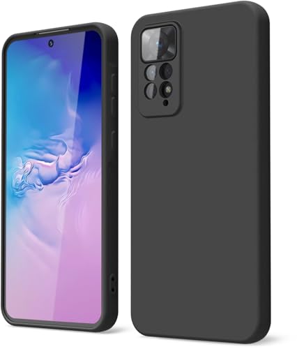 GOGME Hülle für Xiaomi Redmi Note 11 Pro 5G/4G / Note 12 Pro 4G Handyhülle mit Kratzfestem Mikrofaserfutter, Silikon Schutzhülle Stoßfest Kameraschutz Dünn Weiche TPU Case, Schwarz von GOGME