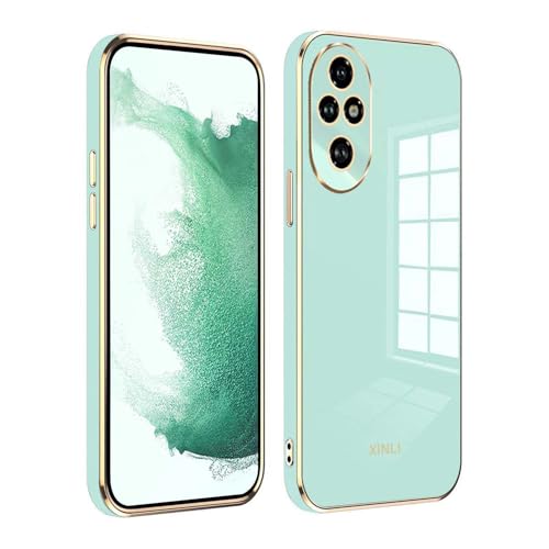 GOKEN Hülle für Honor 200 Pro, Schutzhülle TPU Silikon Handyhülle mit Galvanisieren von Phnom Penh, Stoßfest Bumper Case Soft Cover, Grün von GOKEN