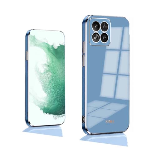 GOKEN Hülle für Xiaomi 14 Pro, Schutzhülle TPU Silikon Handyhülle mit Galvanisieren von Phnom Penh, Stoßfest Bumper Case Soft Cover, Blau von GOKEN