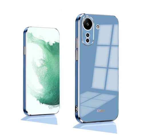 GOKEN Hülle für Xiaomi Redmi 13C / Poco C65, Schutzhülle TPU Silikon Handyhülle mit Galvanisieren von Phnom Penh, Stoßfest Bumper Case Soft Cover, Blau von GOKEN