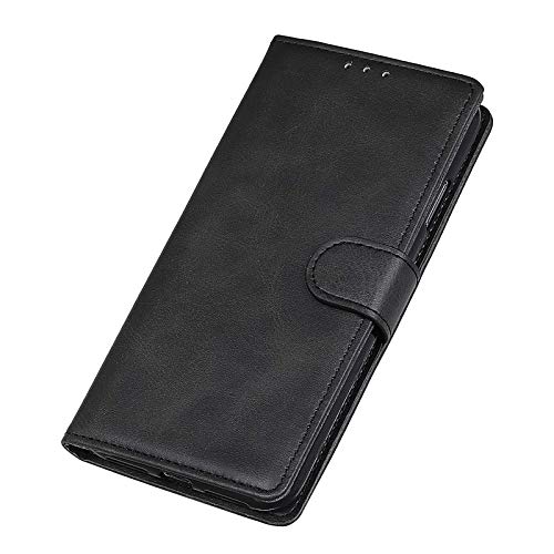 GOKEN Leder Folio Hülle für Xiaomi Mi 11 Lite 5G NE | Mi 11 Lite 5G | Mi 11 Lite, Lederhülle Brieftasche Flip PU/TPU Handyhülle Schutzhülle Case Cover mit Ständer Funktion (Schwarz) von GOKEN