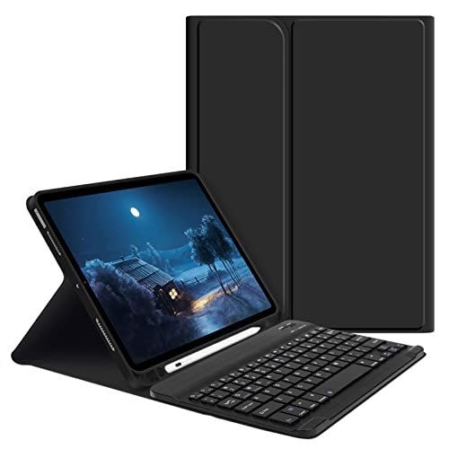 GOKOCO Tastaturhülle für iPad Air (M2) 27,9 cm (11 Zoll) und iPad Air 4. / 5. Generation, Tablet-Hülle für iPad Air 27,7 cm (11 Zoll), mit magnetisch abnehmbarer kabelloser Bluetooth-Tastatur, bietet von GOKOCO