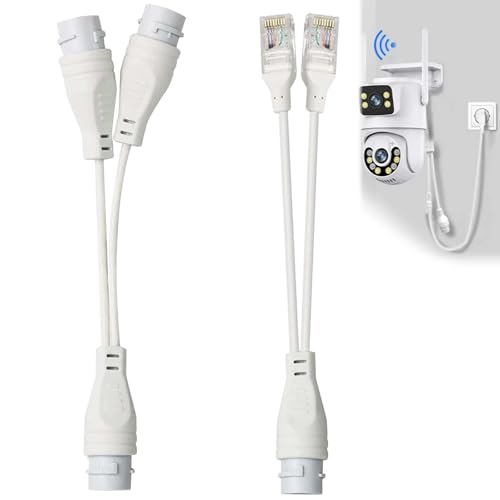 Combiner & Splitter für Reolink PoE, PoE Adapter Kabel Set für 2 PoE-Kameras PoE Power Over Ethernet Splitter Adapter, Unterstützt bis zu 300ft Kabel, Plug & Play, für Netzwerk, IP Kamera, RLA-POECS1 von GOMETY