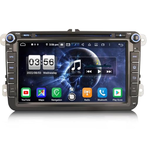 8 Zoll 4GB+64GB 8-Kern Android 13 Autoradio für Volkswagen Passat Caddy Golf 5 Golf 6 T5 Tiguan Bora Seat Skoda GPS Navi Carplay Android Auto DSP Bluetooth DVD A2DP WiFi Radio DAB+ von GONFEN