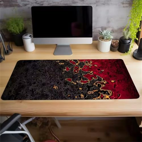 XXL Großes Gaming Mauspad 700x300x3mm Abstraktes Muster Erweitertes Genähte Kanten Mauspad,Verbessert Präzision und Geschwindigkeit,Mousepad für PC,Laptop von GOOFEI