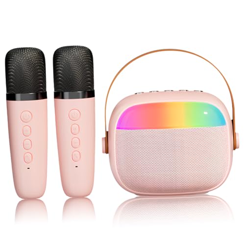 GOOHOCHY 1 Satz Mikrofon Tragbarer Mini-Lautsprecher süße Sachen für Teenager-Mädchen Karaoke Karaoke-Maschinen für tragbares Karaoke Karaoke-Ausrüstung Abs Rosa von GOOHOCHY