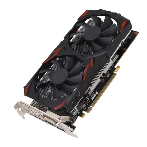 GOWENIC 8 GB DDR5 RX580 256BIT Gaming Grafikkarte mit Zwei Lüftern für Desktop PCs, für, für Vista, für, Leise und Effizient (580 8G D5) von GOWENIC