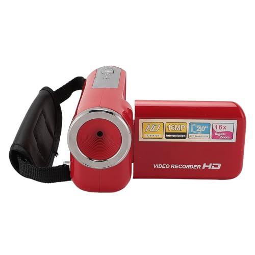 GOWENIC Digitale Videokamera, 1080P HD 6MP DV-Camcorder, 2 Zoll Bildschirm, 16-facher Digitalzoom, Tragbarer Videokamera-Recorder Baby für Babywachstumsaufzeichnungen, Reisen, (32GB) von GOWENIC