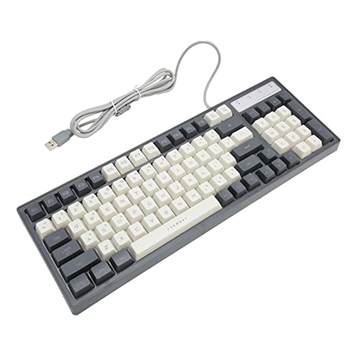 GOWENIC Gaming-Tastatur, RGB-hintergrundbeleuchtete 96-Tasten-USB-Tastatur mit Kabel, Multimedia-Tasten, Umfassende Kompatibilität, für Desktop-Computer-PC, für 10, 8, 7, XP, Vista, OS von GOWENIC