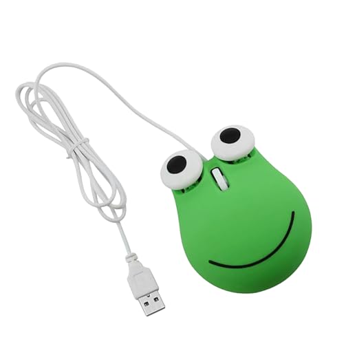 GOWENIC Green Ergonomische Süße Maus, Cartoon Design, USB Kabel, Reibungslose und Präzise Steuerung für Laptop PC GOWENIC Green Ergonomische Süße Maus, Cartoon Design, USB Kabel, Reibungslose und Präzise Steuerung für Laptop PC von GOWENIC