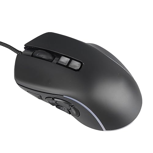 GOWENIC RGB Gaming Maus mit Kabel, 6 Einstellbare DPI, 10 Tasten, Bequemer Griff, 14 Lichteffekte für Computerspiele (1) von GOWENIC