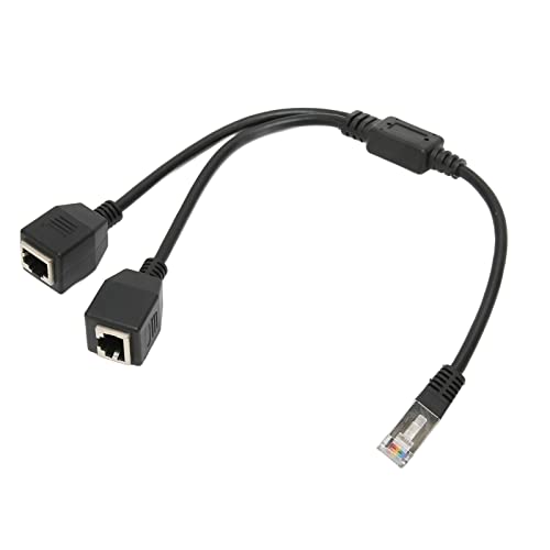 GOWENIC RJ45 Ethernet Splitterkabel, 1 Stecker auf 2 Buchsen, Stabile Schnelle Übertragung, Cat5 RJ45 Splitterkabel für Router Modem, Störungsfrei von GOWENIC