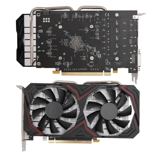 GOWENIC RX580 8GD5-Grafikkarte, 8 GB GDDR5-Speicher-Gaming-Grafikkarte mit Unabhängiger Kühlung, Zwei Lüftern, Grafikkarte mit PCI Express 2.0 16X-Steckplatz, für Computer von GOWENIC