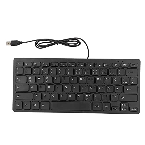 Kabelgebundene -Tastatur, 78-Tasten-Stummschaltung, Ultradünne 1,2 M Kabelgebundene USB-Kleinsprachentastatur, Universelle Kompakte Desktop-Computer-PC-Schreibmaschinentastatur, von GOWENIC