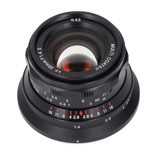 Kamera-Porträtobjektiv, 35 Mm F1,4 Vollformat, Manueller Fokus, Humanities Street Sweeper-Kameraobjektiv für Z-Mount für Z30 Z5 Z6 Z6II Z7 Z7II Z8 Z9 ZFC (Black) von GOWENIC