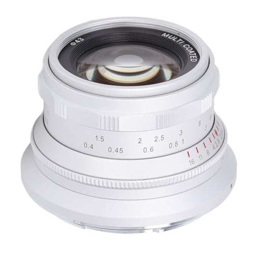 Kamera-Porträtobjektiv, 35 Mm F1,4 Vollformat, Manueller Fokus, Humanities Street Sweeper-Kameraobjektiv für Z-Mount für Z30 Z5 Z6 Z6II Z7 Z7II Z8 Z9 ZFC (White) von GOWENIC