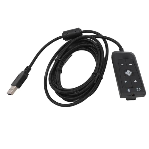 USB auf 3,5 mm Klinken Audio Adapter, USB auf 3,5 mm Externer Audio Konverter mit Kopfhörer und Mikrofon, für PC, Laptop, Desktop, Headset, Switch von GOWENIC