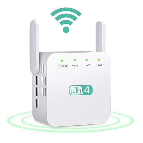 300Mbit/s WLAN Verstärker, 2.4GHz WLAN Repeater mit Repeater/AP/Router/Bridge Modus, 2 Antennas, WLAN Repeater Kompatibel zu Allen WLAN Geräten von GOXAEEE