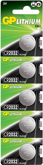 GP Batteries Lithium Cell CR2032 - Einwegbatterie - CR2032 - Lithium - 3 V - 5 St�ck(e) - 220 mAh (060.2032C5) von GP Batteries