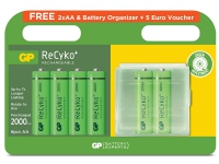 GP Batteries ReCyko+ AA-Akkus 2000 mAh – 6er-Pack von GP Batteries