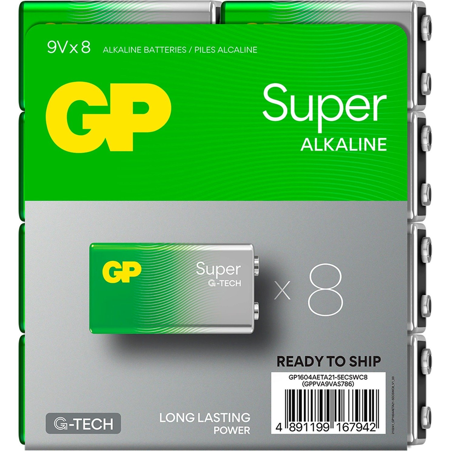 GP Super Alkaline 9V Blockbatterie Longlife, 6LR61, 9Volt von GP Batteries