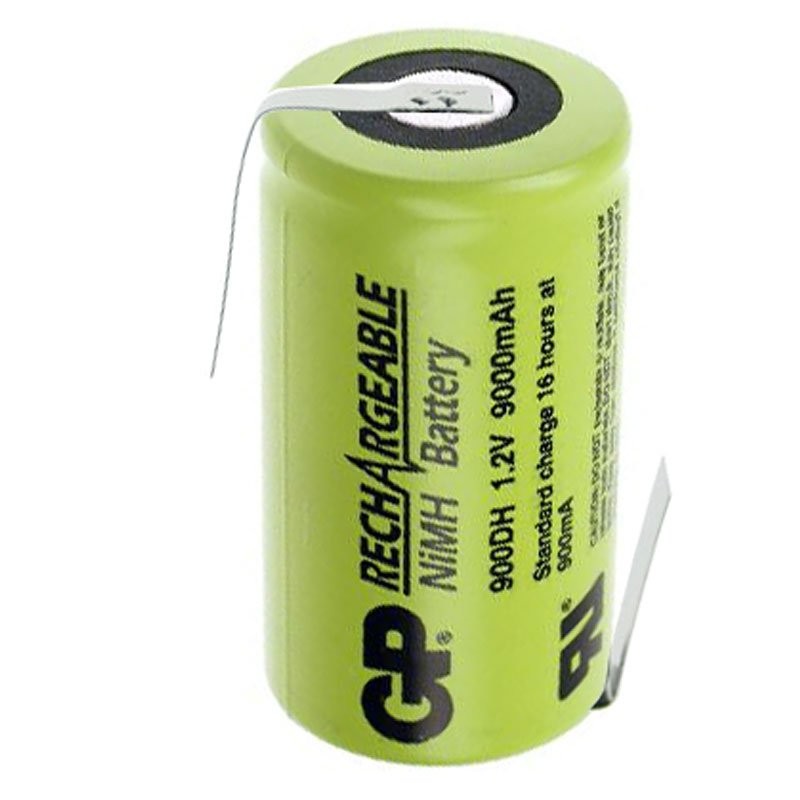 GP900DH-EB GP Mono Akku NiMH 1,2 Volt 9000mAh mit Lötfahnen Z-Form von GP Batteries