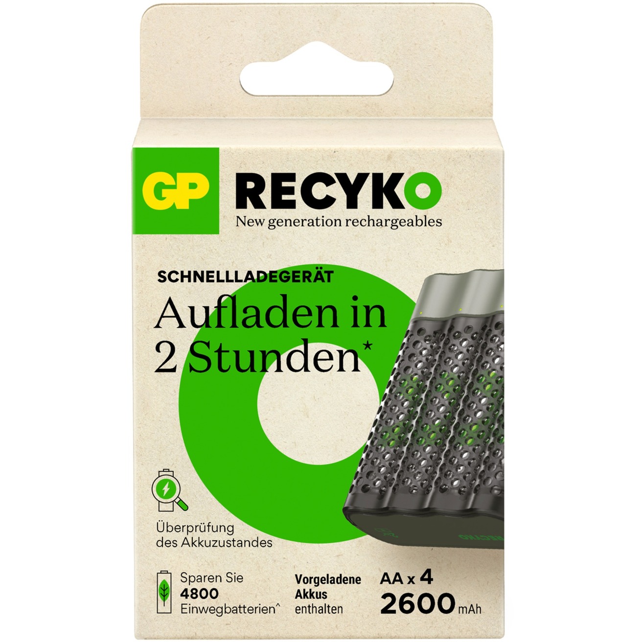 USB Akkuladegerät M452, mit 4 Ladeslots von GP Batteries