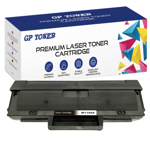 Toner XL Kompatibel mit HP W1106A 106A for HP Laser 107a 107r 107w HP Laser MFP 135a 135r 135w 135wg 137fnw 137fwg (Schwarz) von GP TONER
