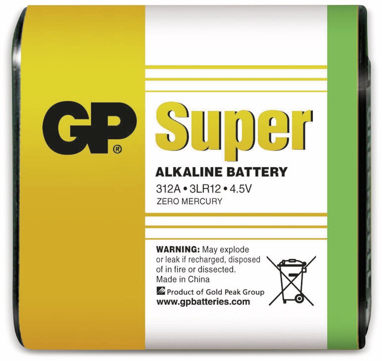 GP 4,5V-Flachbatterie SUPER Alkaline 1 Stück von GP