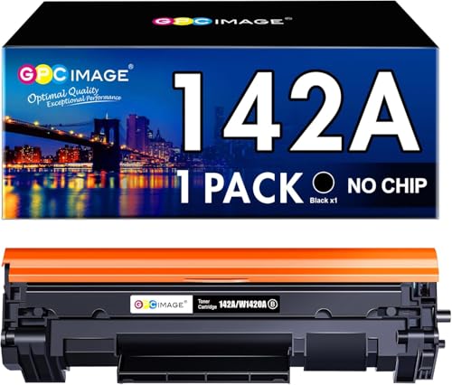 GPC IMAGE 142A Toner Kompatible für HP 142A Schwarz 142X, für HP Laserjet MFP M140w Toner M110w M110 MFP M140 MFP M139w M139 W1420A W1420X (Kein Chip, 1er-Pack Schwarz ) von GPC IMAGE