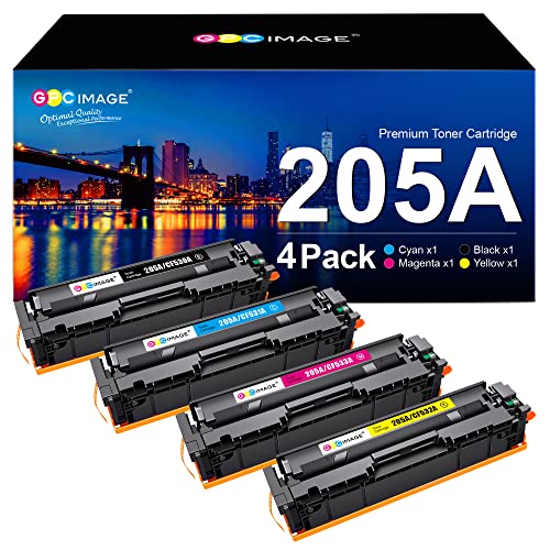 GPC IMAGE 205A Toner Kompatibel für HP 205A CF531A CF532A CF533A CF530A für HP Color Laserjet Pro MFP M181fw Toner M180n M181n M180nw M180fw M154a M154nw (Schwarz Cyan Gelb Magenta, 4er-Pack) von GPC IMAGE