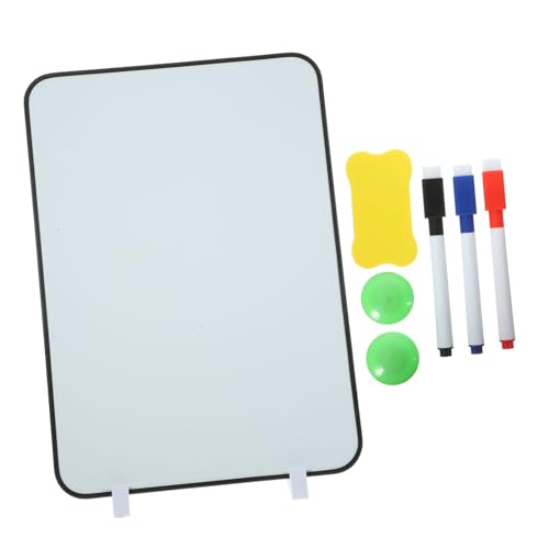 GRADENEVE 1 Satz Whiteboard-schreibtafel Whiteboard-tücher Trocken Abwischbare Tafeln Mini-whiteboard Trockener Löschstift Magnetische Whiteboards Magnettafel Tisch Whiteboard Weiß Metall von GRADENEVE