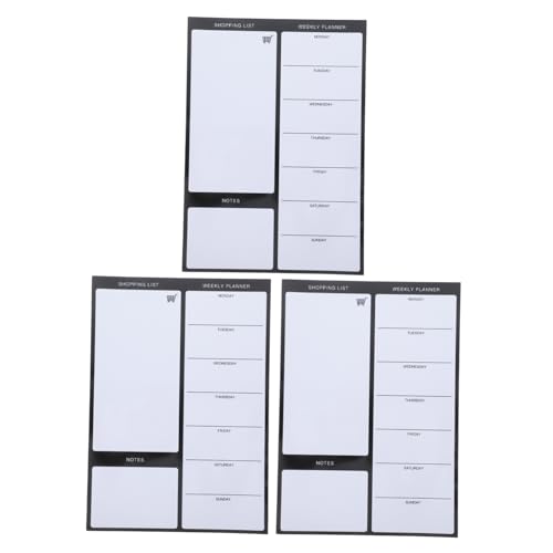 GRADENEVE 3 Stück Magnetischer Wochenplaner Kühlschrank Trocken Abwischbares Whiteboard Wochenkalender Tafel A4 Für Heimbüro Und Schulplanung von GRADENEVE