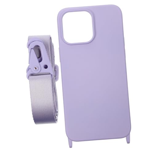 GRADENEVE Handyhülle aus Silikon Stoßfeste Handyhülle Ich 13 Handyhülle Handy Schutz doppelt Phone case with Strap gehäuse Mobiltelefonhülle Anti-Fall-Telefonabdeckung Kieselgel Violet von GRADENEVE