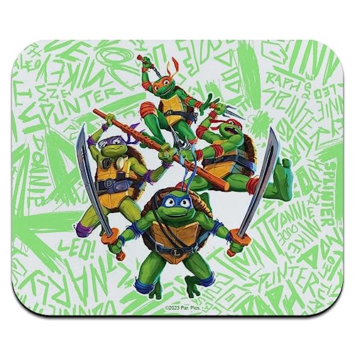 TMNT Mutant Mayhem Group Shot Low Profile Thin Mouse Pad Mousepad Mousepad von GRAPHICS & MORE