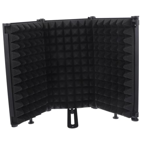 GREENADSCAPE 1 Satz Mikrofon-Akustikabdeckung Mikrofon-Pop-Filter Mikrofon-Schallschutz Mikrofonfilter schallisolierung soundproof Zubehör für Mikrofone Mikrofon-Isolationsschirm Eisen Black von GREENADSCAPE