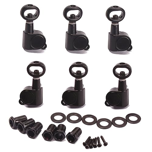 GREENADSCAPE Gitarren Stimmwirbel Stimmgeräte Maschinen Piercing Köpfe Für E Gitarre Schwarz 6 Stück Set Für Präzises Stimmen von GREENADSCAPE