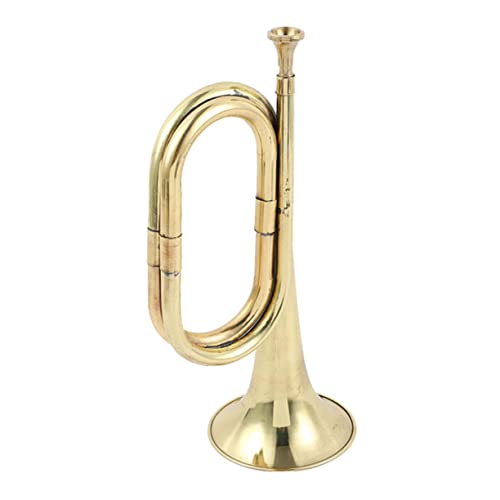 GREENADSCAPE Signalhorn Aufladen Musikinstrument Professionelles Signalhorn Professionelle Trompete Orchesterinstrumente Für Waldhorn Trompetenhorn Kupferlegierung Golden von GREENADSCAPE