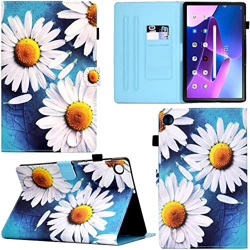 GRENJ Ooboom Hülle für Lenovo Tab M10 FHD Plus 10,3" Tablet, PU Leder Flip Smart Cover Schutzhülle Tasche Brieftasche Wallet Case Schale Ständer mit Kartenfächer Magnetverschluss - Blume von GRENJ