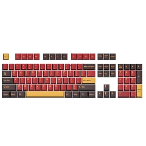 GREOHNMPAW 115-Tasten PBT-Sublimations-Verfahren Mechanische Tastatur-Tastenkappe mit Tastenentferner für 61/87/104/108/Numerische Tastatur von GREOHNMPAW