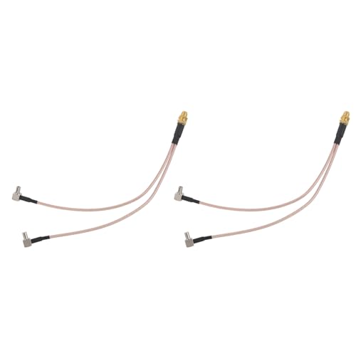GREOHNMPAW 2X 8 SMA Buchse zu Y Typ 2 X Ts9 Winkelstecker Splitter Combiner Kabel, Gold und Silber GREOHNMPAW 2X 8 SMA Buchse zu Y Typ 2 X Ts9 Winkelstecker Splitter Combiner Kabel, Gold und Silber von GREOHNMPAW