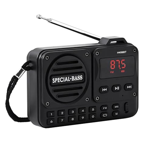 GREOHNMPAW Tragbares Digitalradio, Bluetooth-Kompatibel 5.0, FM-Radioempfänger mit LED-Anzeige, U-Disk, TF-Karte, MP3-Wiedergabe, Lautsprecher A GREOHNMPAW Tragbares Digitalradio, Bluetooth-Kompatibel 5.0, FM-Radioempfänger mit LED-Anzeige, U-Disk, TF-Karte, MP3-Wiedergabe, Lautsprecher A von GREOHNMPAW