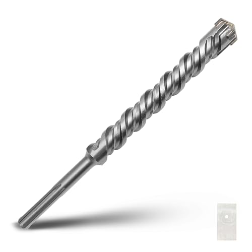 SDS Max Bohrhammer, 38 x 380 mm, Hartmetallspitze, Steinbohrer, Betonbohrer für Mauerwerk, Ziegel, Stein, Beton (Länge: 380 mm, 38 mm Durchmesser) von GRIXLEN