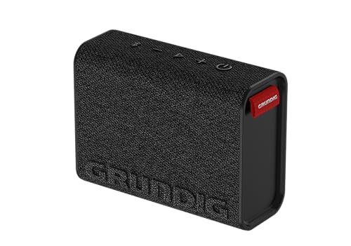 GRUNDIG Solo 2 Bluetooth Lautsprecher, 4.3 W RMS, Bluetooth V5.3, bis zu 30m Reichweite, bis zu 18+ Std. Akkulaufzeit, Powerbank-Funktion, Freisprechfunktion, spritzwassergeschütztes Gehäuse, Schwarz von GRUNDIG