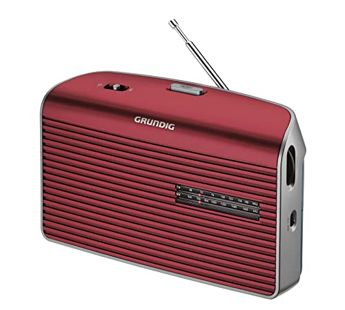 Grundig Music 60, empfangsstarkes Radio im modernen Design, red/silver, One size von GRUNDIG